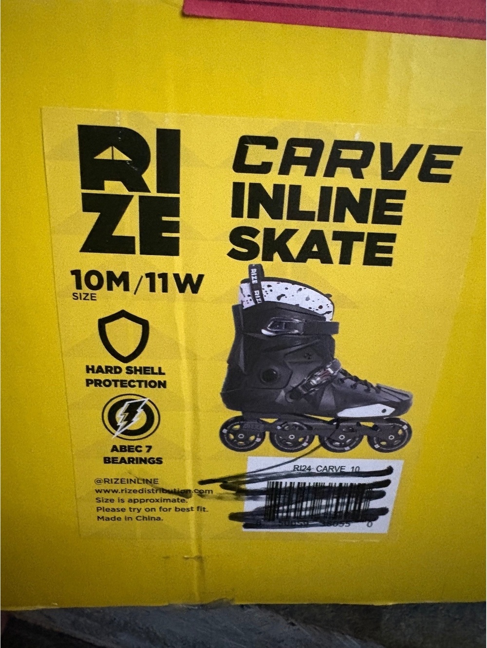 New Rize Carve Inline Skates Size 10 men's / 11 woman's  Black